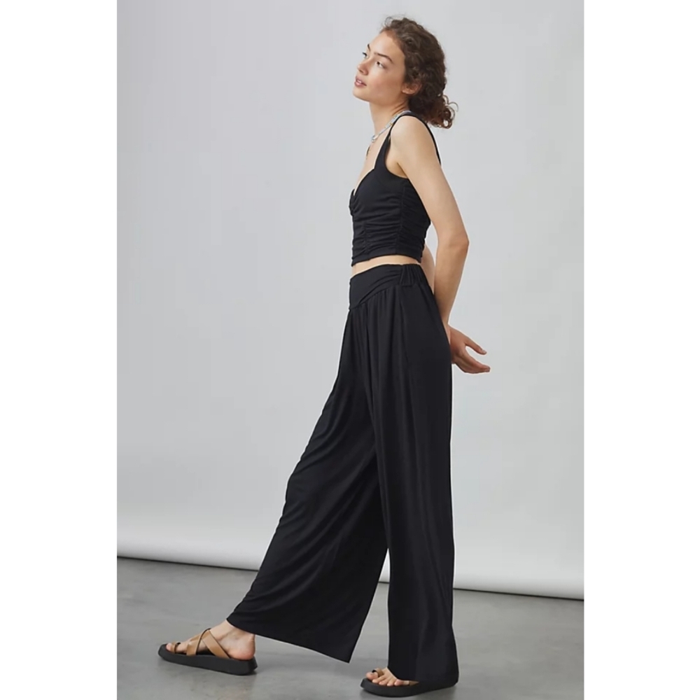 Anthropologie Maeve Black Wide Leg Pants Set NWT small - Picture 2 of 11